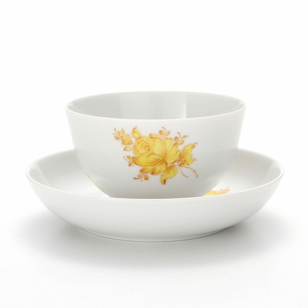 アウガルテン（AUGARTEN） マリアテレジア シンプル（SA5984） イエロー ラウンドディッシュ＆ティーボウル 150ml