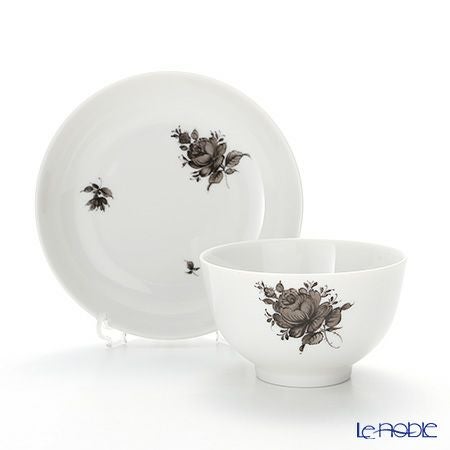 アウガルテン（AUGARTEN） マリアテレジア シンプル（SA5985） グレイ ラウンドディッシュ＆ティーボウル 150ml