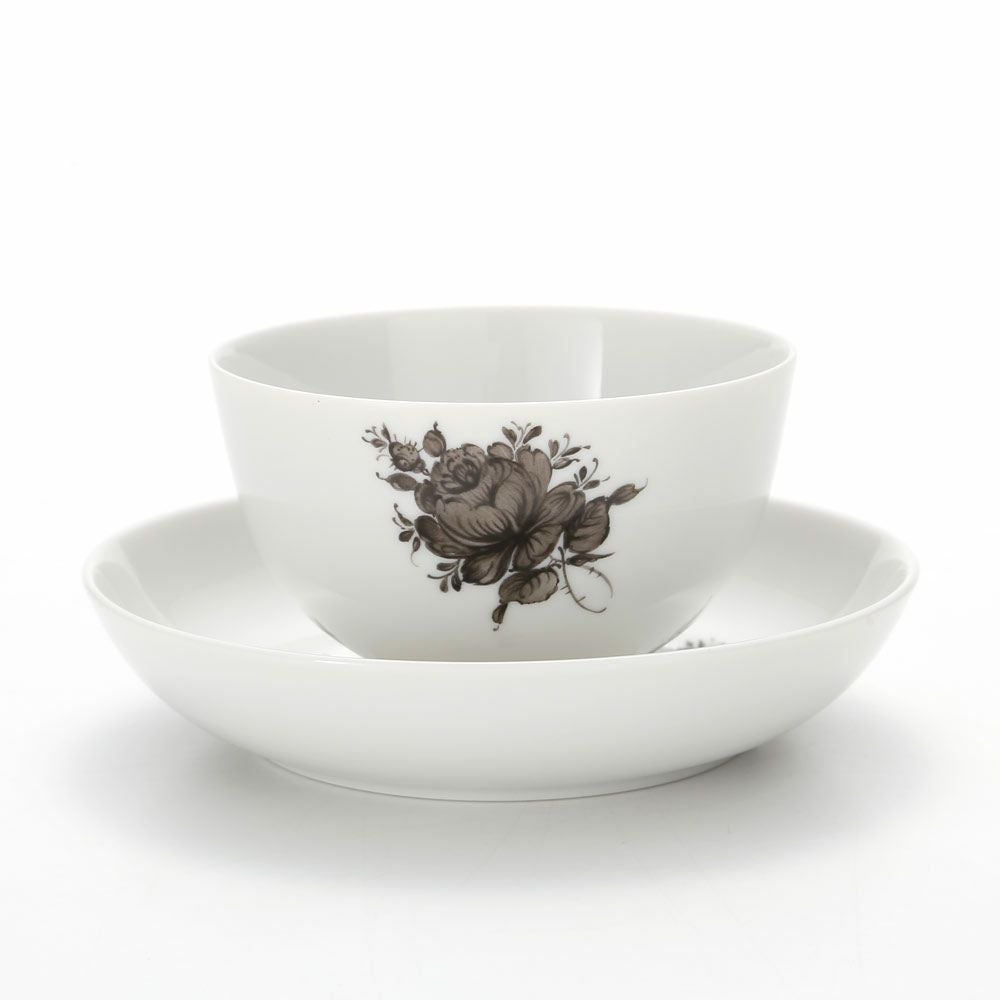 アウガルテン（AUGARTEN） マリアテレジア シンプル（SA5985） グレイ ラウンドディッシュ＆ティーボウル 150ml