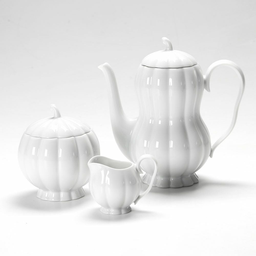 アウガルテン（AUGARTEN） メロン ホワイト モカポット3点セット