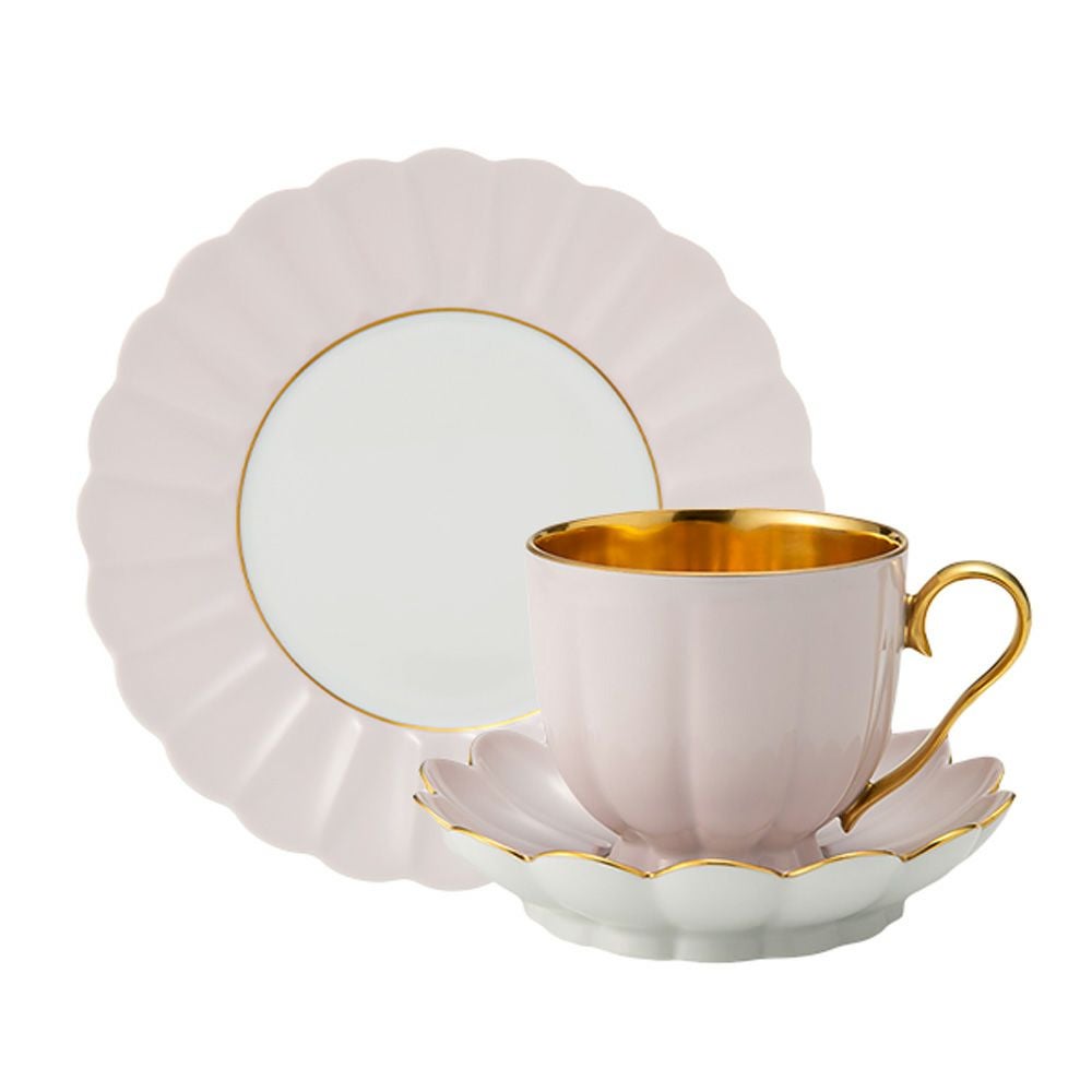 アウガルテン（AUGARTEN） メロン ライトピンク＆ゴールド（6925CR） トリオセット コーヒー