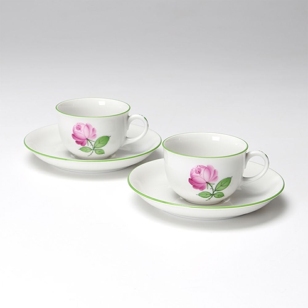 アウガルテン（AUGARTEN） ウィンナーローズ（5089） モカカップ＆ソーサー 80ml ペア（001）