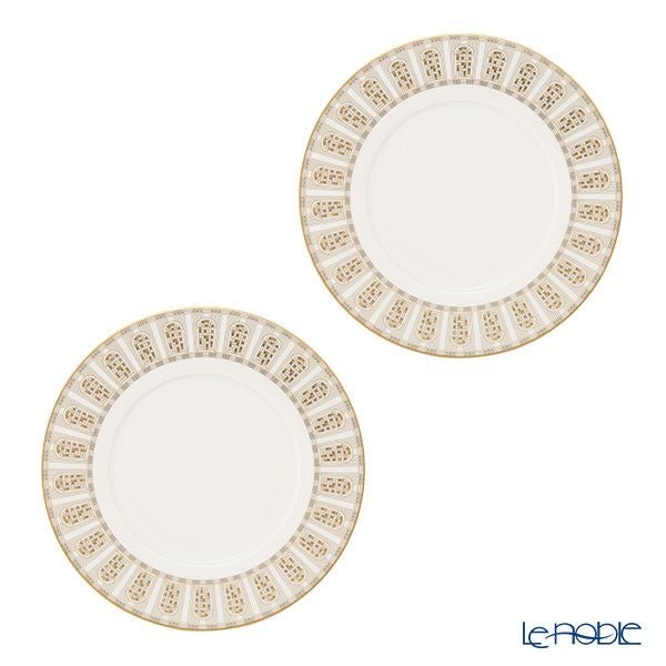 バカラ（Baccarat）ポーセリンコレクション アルカディア 2-817-041 プレート 21cm ゴールド ペア ※磁器製※