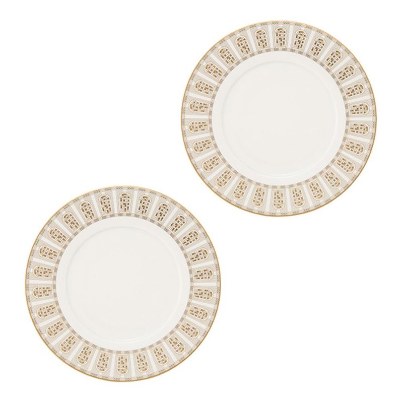 バカラ（Baccarat）ポーセリンコレクション アルカディア 2-817-041 プレート 21cm ゴールド ペア ※磁器製※