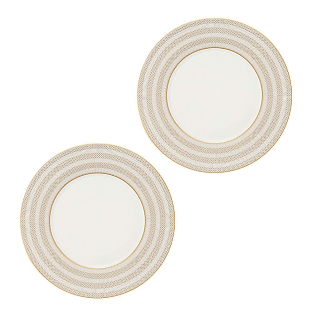 バカラ（Baccarat）ポーセリンコレクション アルカディア 2-817-042 プレート 27cm ゴールド ペア※磁器製※
