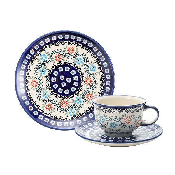 ポーリッシュポタリー（ポーランド陶器） ボレスワヴィエツ トリオセット ティー A-1145A