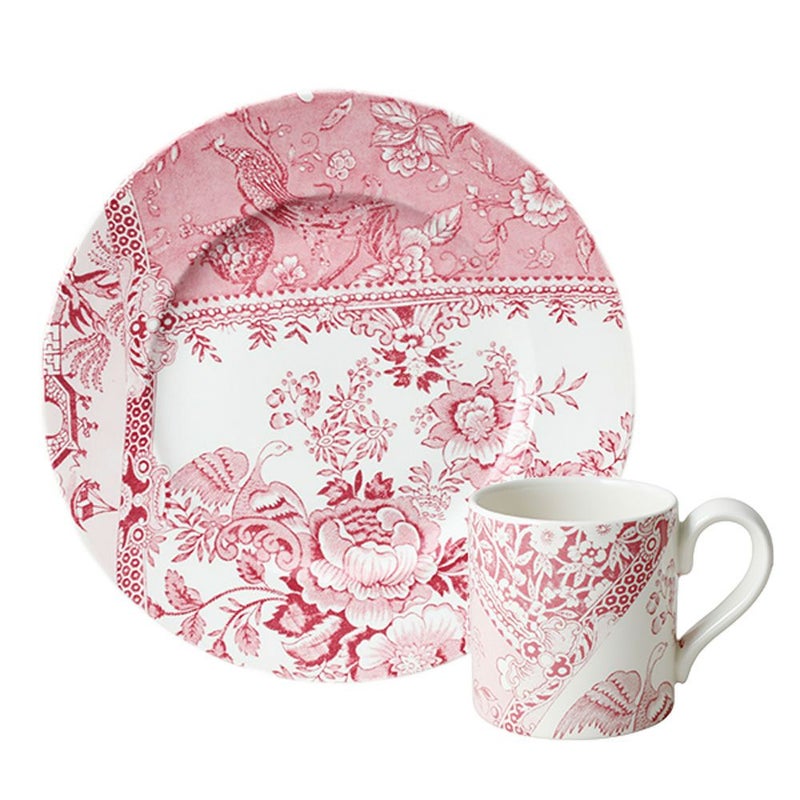 バーレイ エングレイバーズ 2点セット プレート 22cm ＆ マグカップ ピンク