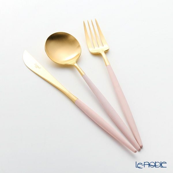 クチポール ゴア GOA ピンク／ゴールド テーブル3点セット マット仕上げ 【ブランドボックス付】