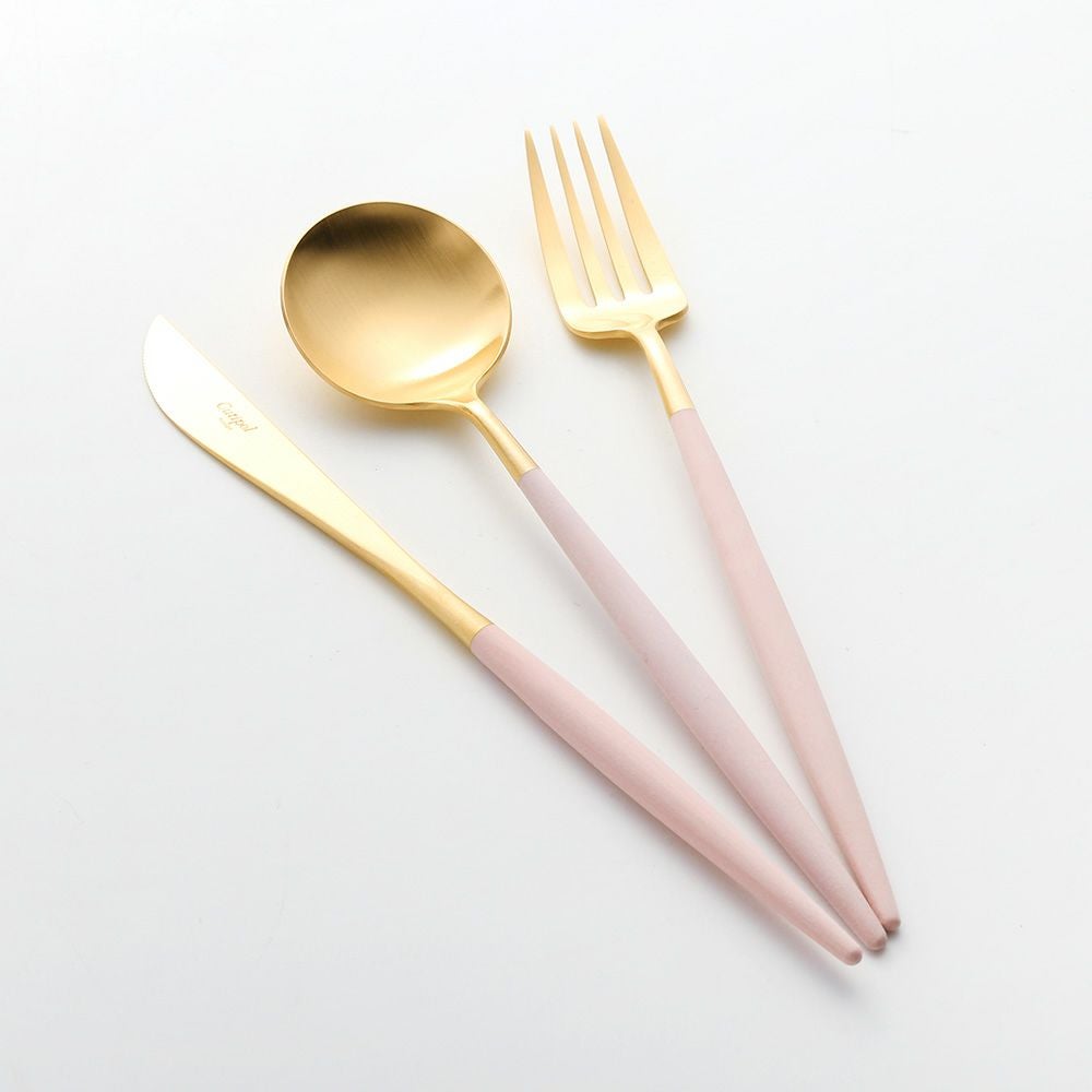 クチポール ゴア GOA ピンク／ゴールド テーブル3点セット マット仕上げ 【ブランドボックス付】