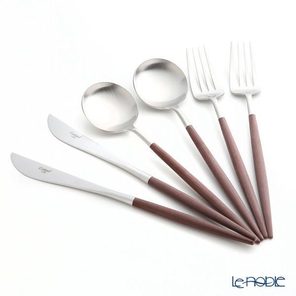 クチポール ゴア GOA ブラウン／シルバー テーブル6点セット マット仕上げ 【ブランドボックス付】