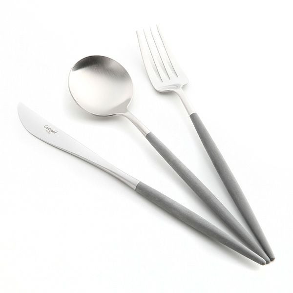 クチポール ゴア GOA グレー／シルバー テーブル3点セット マット仕上げ 【ブランドボックス付】