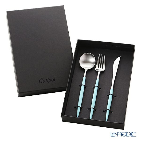 クチポール ゴア GOA ターコイズ／シルバー テーブル3点セット マット仕上げ 【ブランドボックス付】