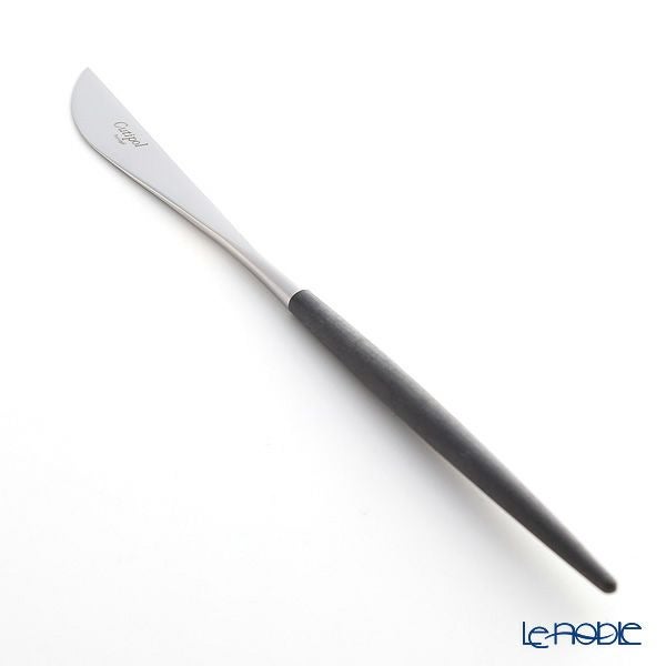 クチポール ゴア GOA ブラック／シルバー デザートスプーン＆デザートフォーク＆デザートナイフ 6点セット マット仕上げ【ロゴ入リネン袋付】