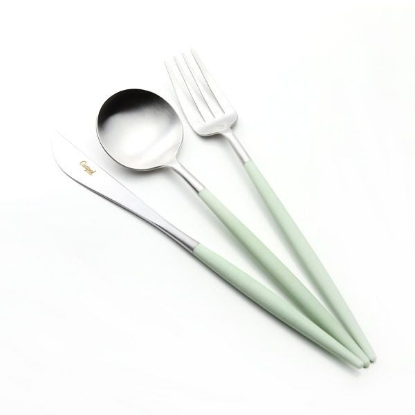 クチポール ゴア GOA セラドン／シルバー テーブル3点セット マット仕上げ 【ブランドボックス付】