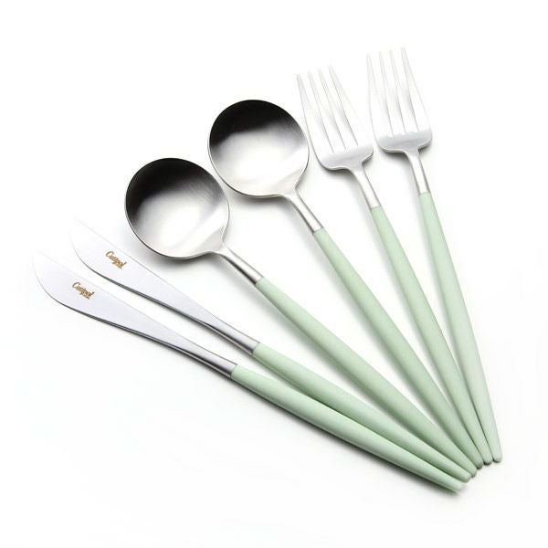 クチポール ゴア GOA セラドン／シルバー テーブル6点セット マット仕上げ 【ブランドボックス付】