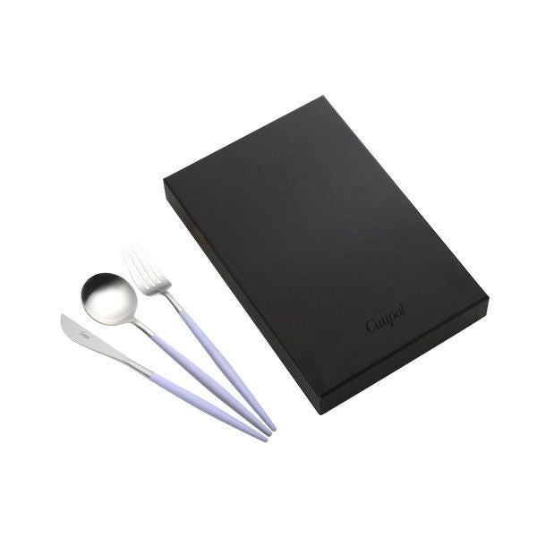 クチポール ゴア GOA バイオレット／シルバー テーブル3点セット マット仕上げ 【ブランドボックス付】