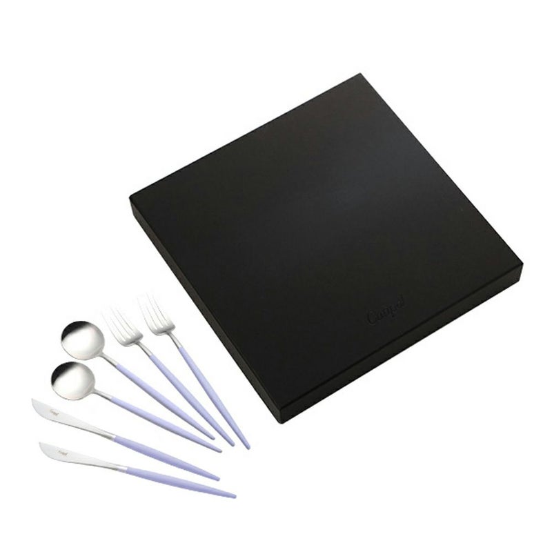 クチポール ゴア GOA バイオレット／シルバー デザート6点セット マット仕上げ 【ブランドボックス付】