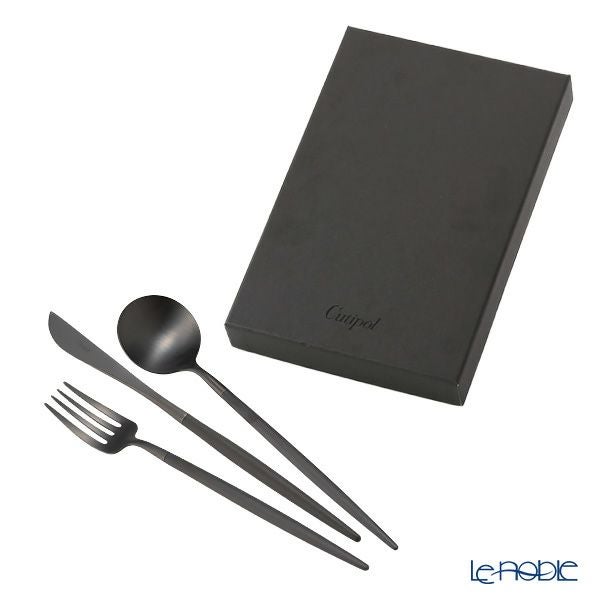 クチポール ゴア GOA ブラック／ブラック デザート3点セット マット仕上げ 【ブランドボックス付】