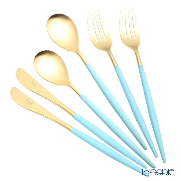 クチポール ミオ MIO ターコイズ／ゴールド テーブル6点セット マット仕上げ 【ブランドボックス付】