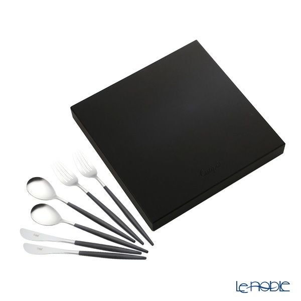 クチポール ミオ MIO ブラック／シルバー テーブル6点セット マット仕上げ 【ブランドボックス付】