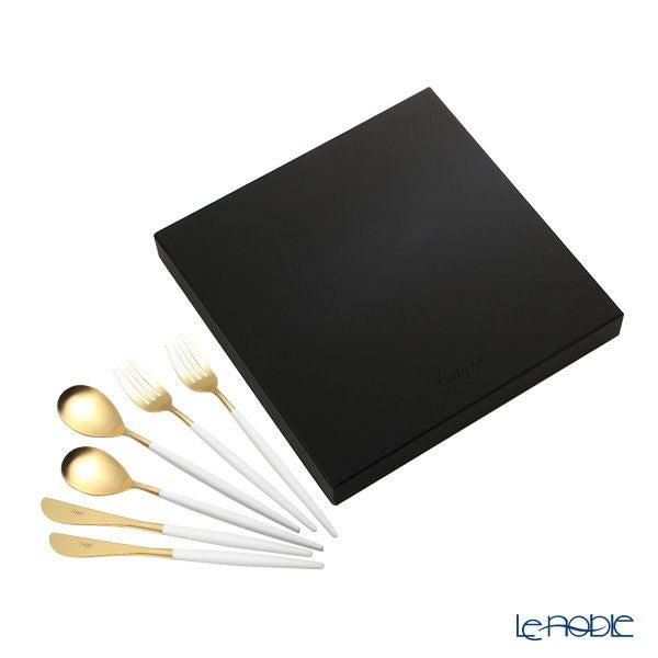 クチポール ミオ MIO ホワイト／ゴールド テーブル6点セット マット仕上げ 【ブランドボックス付】