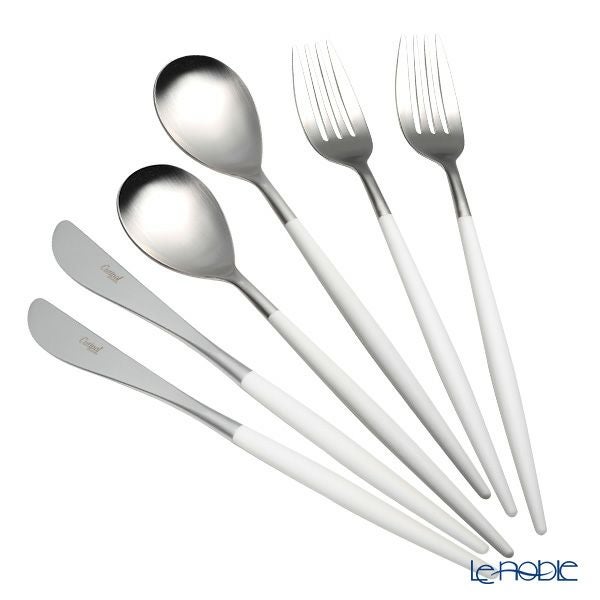 クチポール ミオ MIO ホワイト／シルバー テーブル6点セット マット仕上げ 【ブランドボックス付】