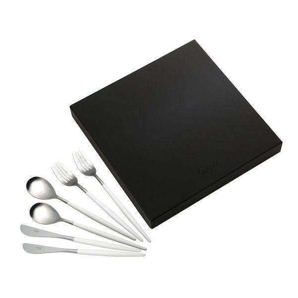 クチポール ミオ MIO ホワイト／シルバー テーブル6点セット マット仕上げ 【ブランドボックス付】