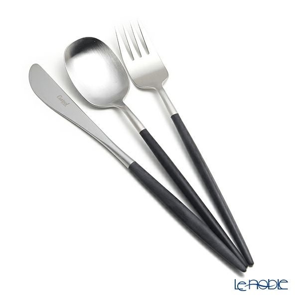 クチポール ナウ NAU ブラック／シルバー テーブル3点セット マット仕上げ【ブランドボックス付】