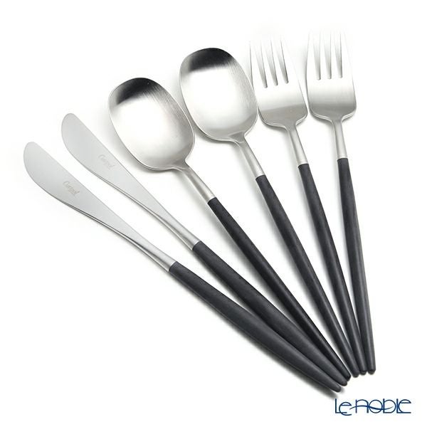 クチポール ナウ NAU ブラック／シルバー テーブル6点セット マット仕上げ【ブランドボックス付】