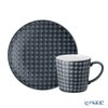 Denby デンビー インプレッション 2点セット ラージマグ 400ml ＆ プレート 17cm チャコールアクセント