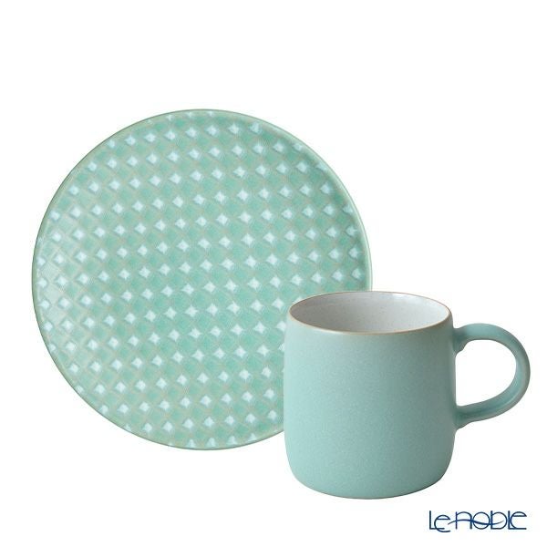Denby デンビー インプレッション 2点セット スモールマグ 300ml ＆ プレート 17cm ミントアクセント