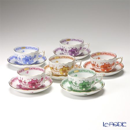 ヘレンド インドの華 セット品 ヘレンド (HEREND) インドの華グリーン トリオセット | ブランド洋食器