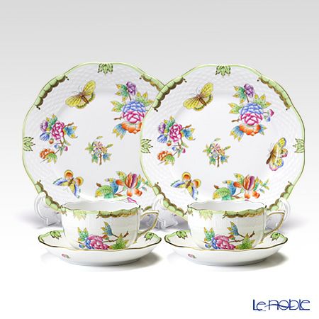 ヘレンド (HEREND) ヴィクトリア・ブーケ トリオセット ペア