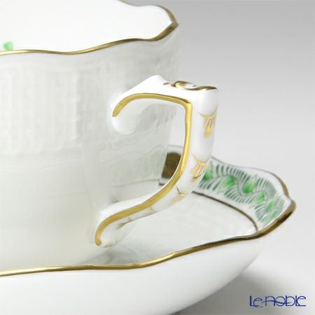 ヘレンド (HEREND) アポニーグリーン 00724-0-00／724 ティーカップ＆ソーサー 200ml ペア