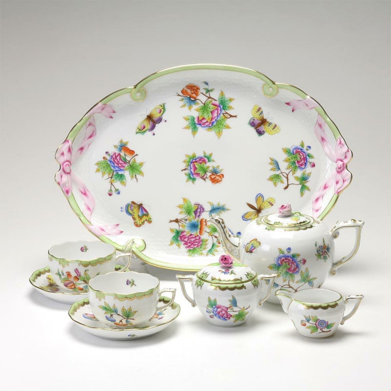 ヘレンド ヴィクトリア・ブーケ テテアテテセット A