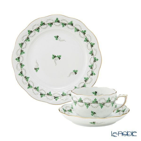 ヘレンド パセリグリーン PE トリオセット ティー