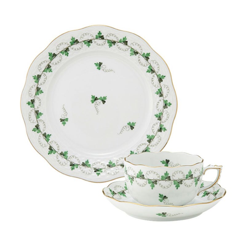 ヘレンド (HEREND) パセリグリーン PE トリオセット ティー