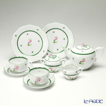 ヘレンド (HEREND) ウィーンのバラ 2人用 ティー7点セット