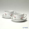 ヘレンド (HEREND) ウィーンのバラ プラチナ 00724-0-00 ティーカップ＆ソーサー 200ml ペア