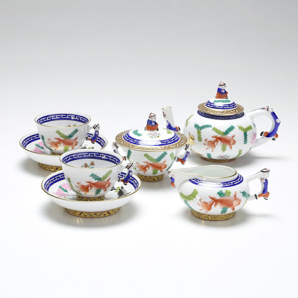 ヘレンド シノワズリ（中国趣味） ポワッソン マンダリン ティーセット