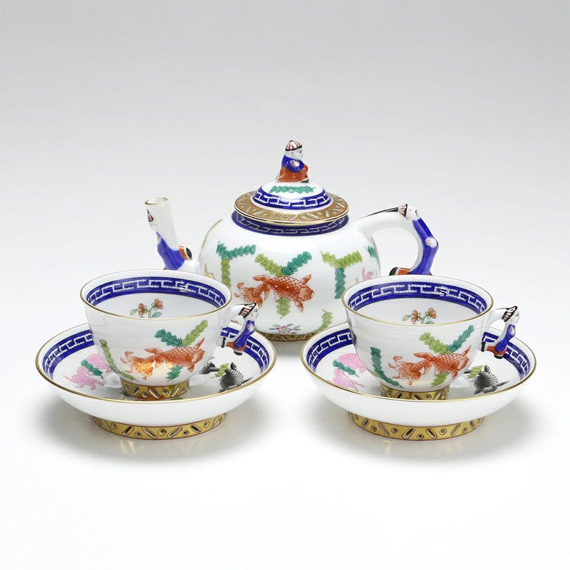 ヘレンド シノワズリ（中国趣味） ポワッソン ミニティーセット