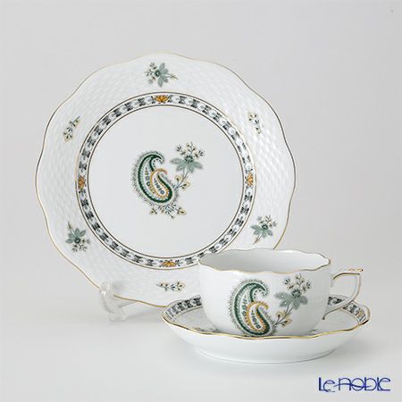 ヘレンド ペイズリー グリーン BUTV トリオセット