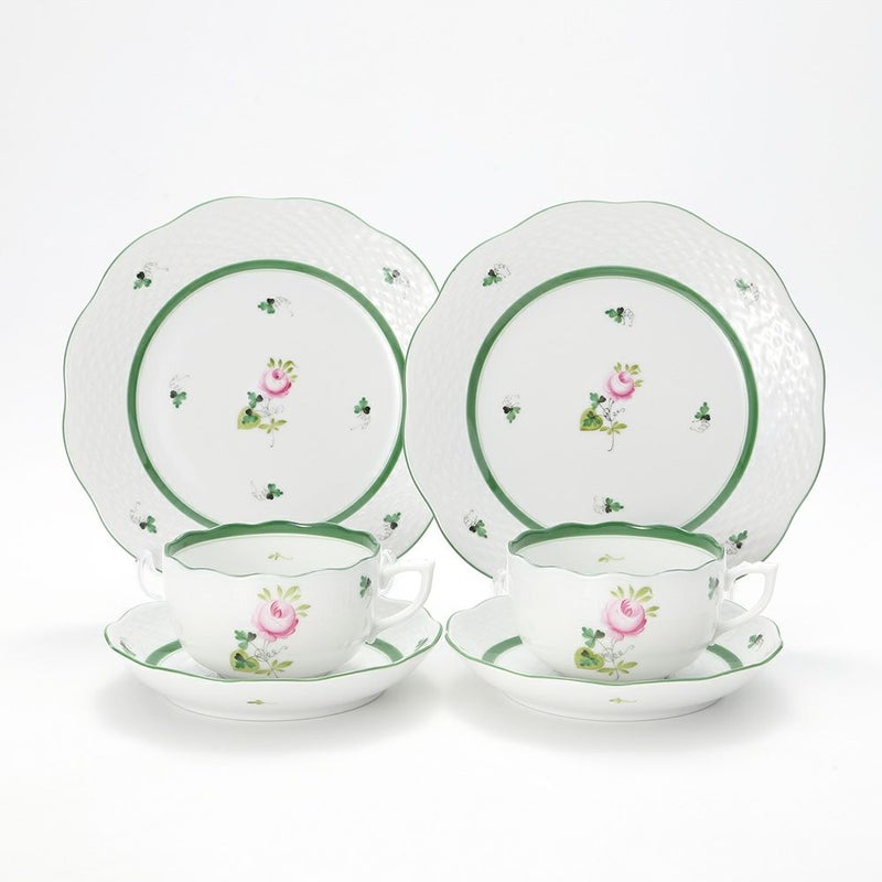 ヘレンド (HEREND) ウィーンのバラ トリオセット ペア