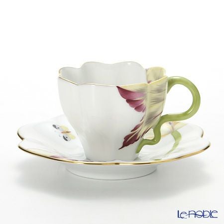 ヘレンド チューリップ TULIP-3 04746-0-00 ティーカップ＆ソーサー 4色セット