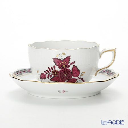 ヘレンド アポニーロイヤルダークピンク 2人用 ティー5点セット