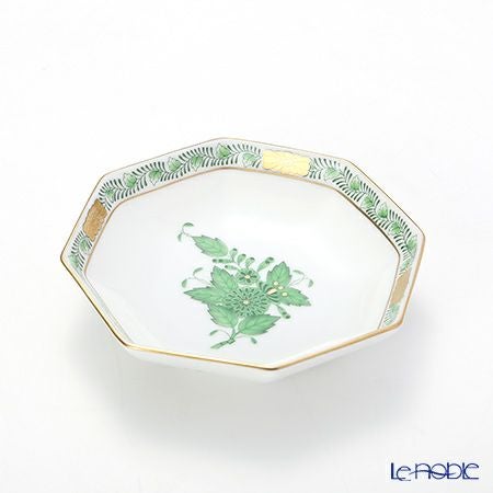ヘレンド アポニーグリーン 04307-1-00 小皿（オクタゴナル） 11cm 5枚セット