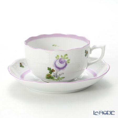 ヘレンド (HEREND) ウィーンのバラ ライラック 00724-0-00 ティーカップ＆ソーサー 200ml ペア