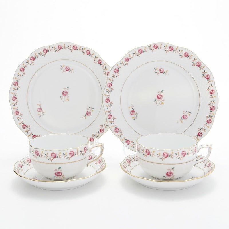ヘレンド (HEREND) 薔薇の花飾り RGS トリオセット ペア