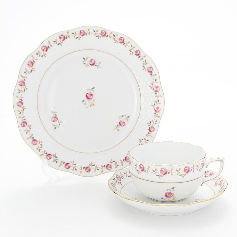 ヘレンド (HEREND) 薔薇の花飾り RGS トリオセット