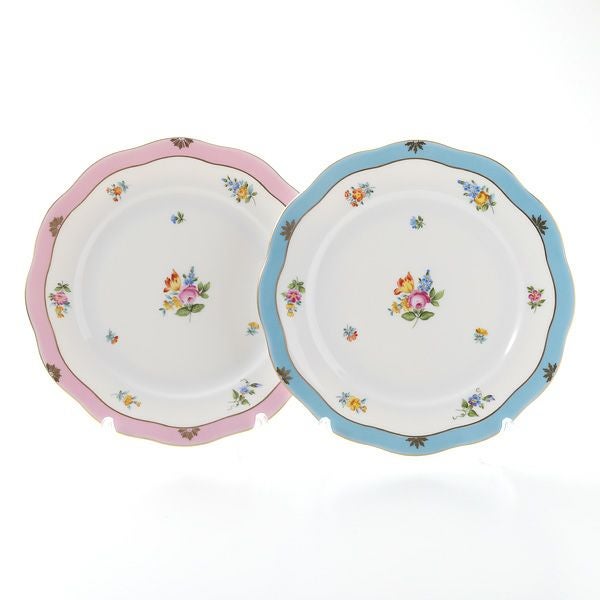 ヘレンド ローズチューリップ ブルー RTFB＆ピンク RTFP 20517-0-00 プレート 19cm ペア